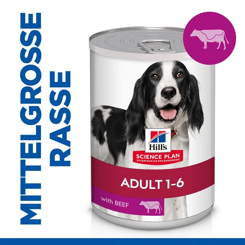 Hills Science Plan Canine Adult Rind Dosenfutter Für Hunde 12 X 370 G Dosenfutter Mit Rind 2 Hills Science Plan Canine Adult Rind Dosenfutter Für Hunde 12 X 370 G Dosenfutter Mit Rind – Bild 2