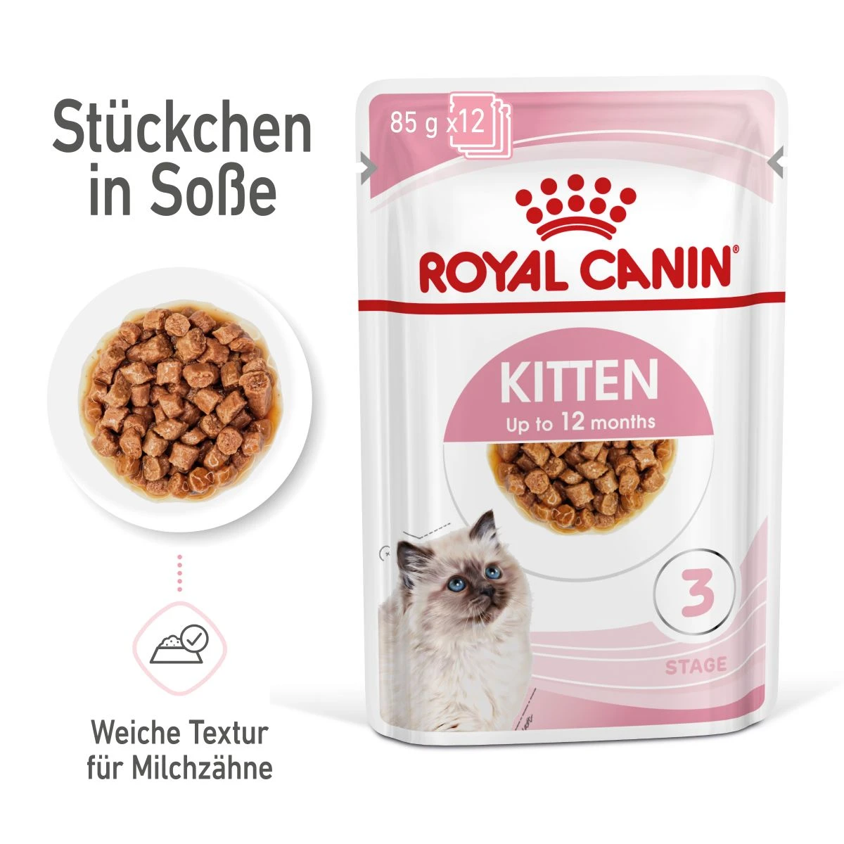 Royal Canin Kitten Second Age Für Kätzchen Bis Zum 12. Monat 12 X 85 G In Soße Frischebeutel 1 Royal Canin Kitten Second Age Für Kätzchen Bis Zum 12. Monat 12 X 85 G In Soße Frischebeutel