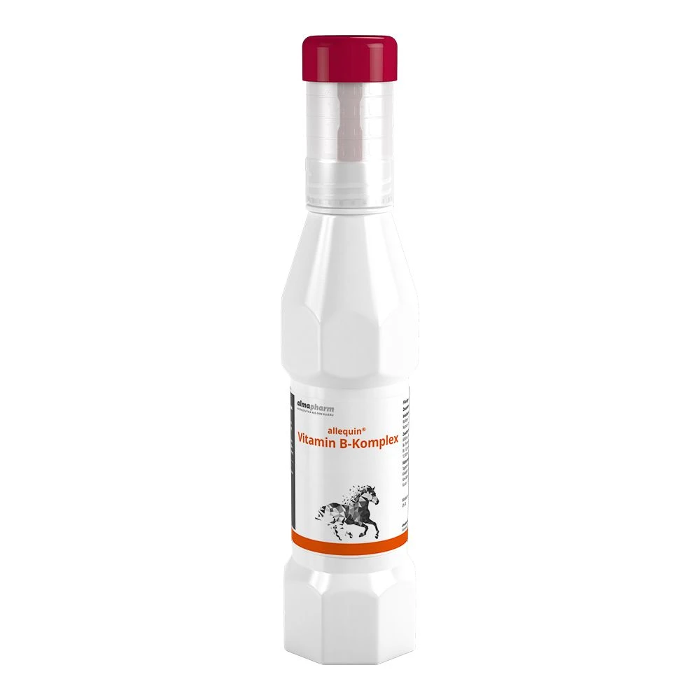 Almapharm Allequin Vitamin B-Komplex Fürs Pferd 300 Ml Flasche Für Pferde – Bild 2