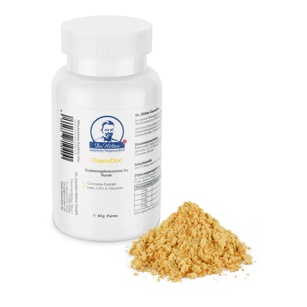 Dr. Hölter CurcuDoc Kurkuma Für Hunde 40g CurcuDoc Pulver 1 Dr. Hölter CurcuDoc Kurkuma Für Hunde 40g CurcuDoc Pulver
