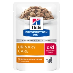Hills Feline C/d Multicare Stress Huhn Frischebeutel Für Katzen 12 X 85 G Huhn Frischebeutel